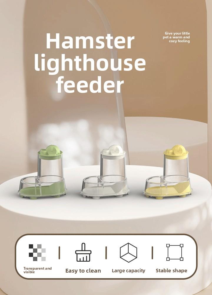 Automatic Hamster Feeder Large Capacity Pet Food Dispenser for Gerbils Guinea Pigs Rabbits Squirrels Hedgehogs Small Animal Supplies