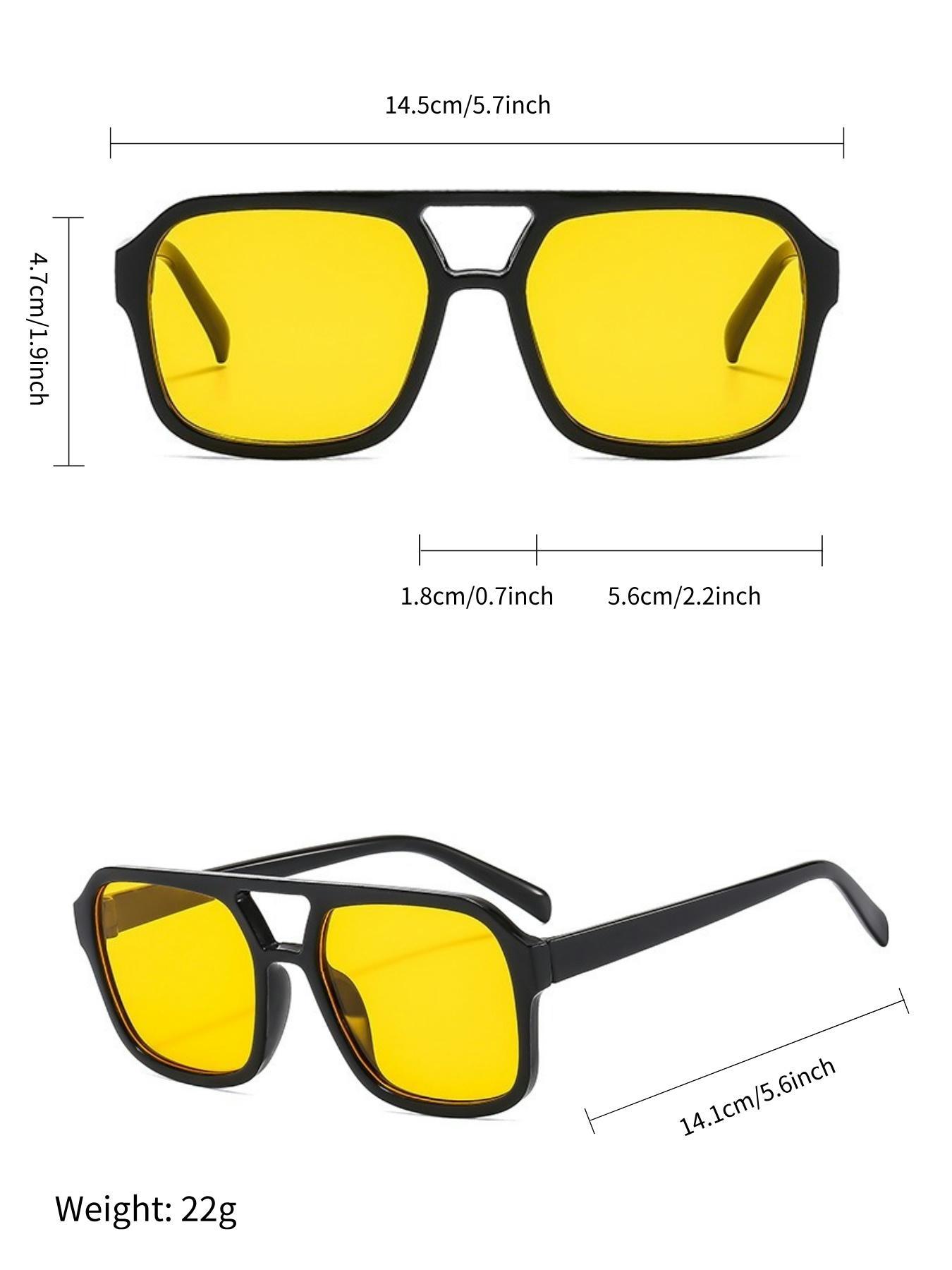 Unisex Vintage Square Frame, 2025 New Style Trendy Casual Sun Protection Sunglasses for Everyday Use, Fashion Accessories for Outdoor Activities, Tinted Lens Sunglasses