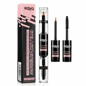 2 in 1 Eyebrow & Eyelash Enhancing Serum – Supports Thicker & Longer Looking Lashes and Brows, Lightweight Fast Absorbing Formula, Dual Brush Heads for AM & PM Use, Natural Nourishing Ingredients, Cruelty Free, Lash Serum Growth
