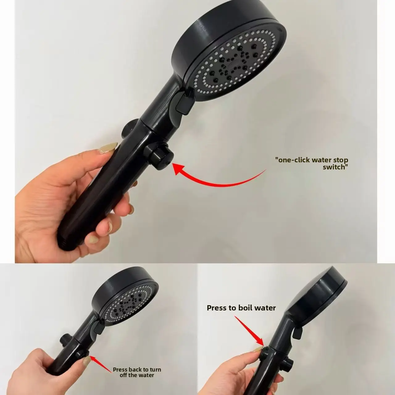 Viral High Pressure Shower Head, 5 Spray Modes Handheld Showerhead, Water Saving & Powerful Rainfall Shower Sprayer for Bathroom