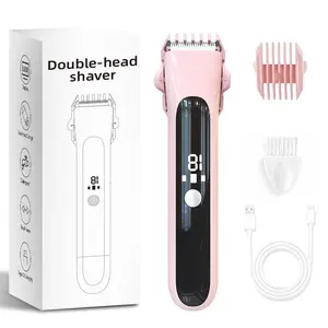 Women's Dual-Head Electric Razor, Full Body Hair Trimmer for Legs, Armpits, Hair, USB-C Rechargeable, Ipx7 Waterproof, Portable Beauty Device
