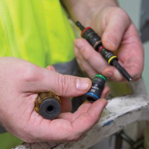 32907 Impact Driver, 7-in-1 SAE Impact Socket Set, Flip Socket Set with 1/4, 5/16, 11/32, 3/8, 7/16 and 1/2-Inch Nut Driver Sizes and 1/4-Inch Bit Holder, 5-Inch Shaft