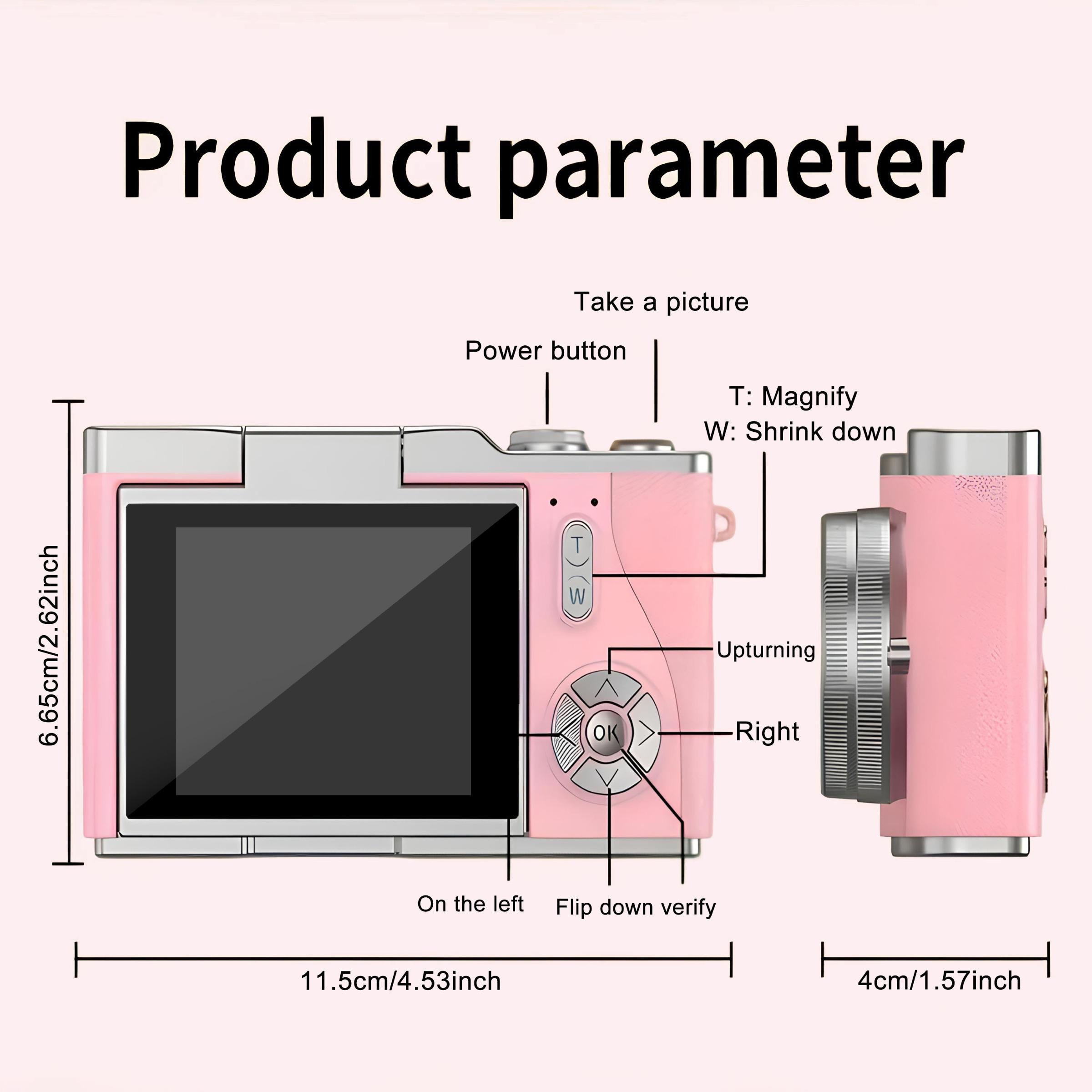 Flip screen student camera, USB rechargeable digital camera, portable beginner camera for students, entry level digital camera with built in games and filter effects, video recording  perfect gift for Mother’s Day, Thanksgiving, and New Year.