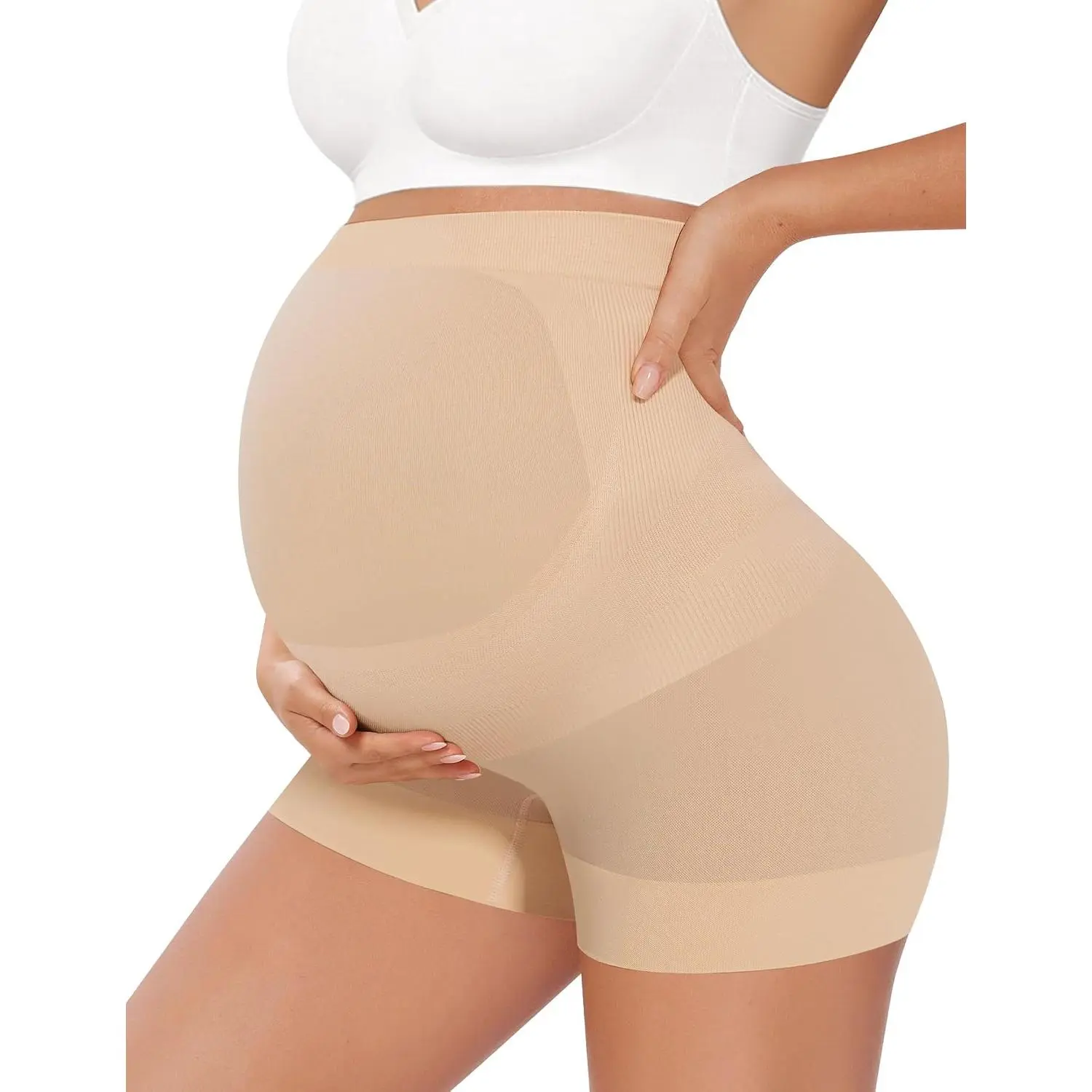 Seamless Maternity Shapewear Shorts for Dress,  Support  Underwear for Photography  Shower
