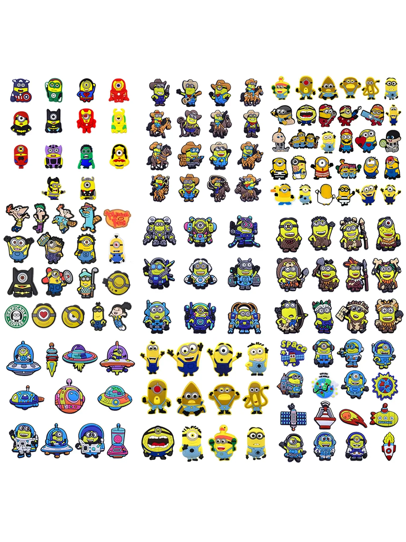 9-30pcs Cartoon Round Glasses Capsule Doll Sandal Accessories, PVC Material DIY Shoe Decoration Charms, Festival Gifts