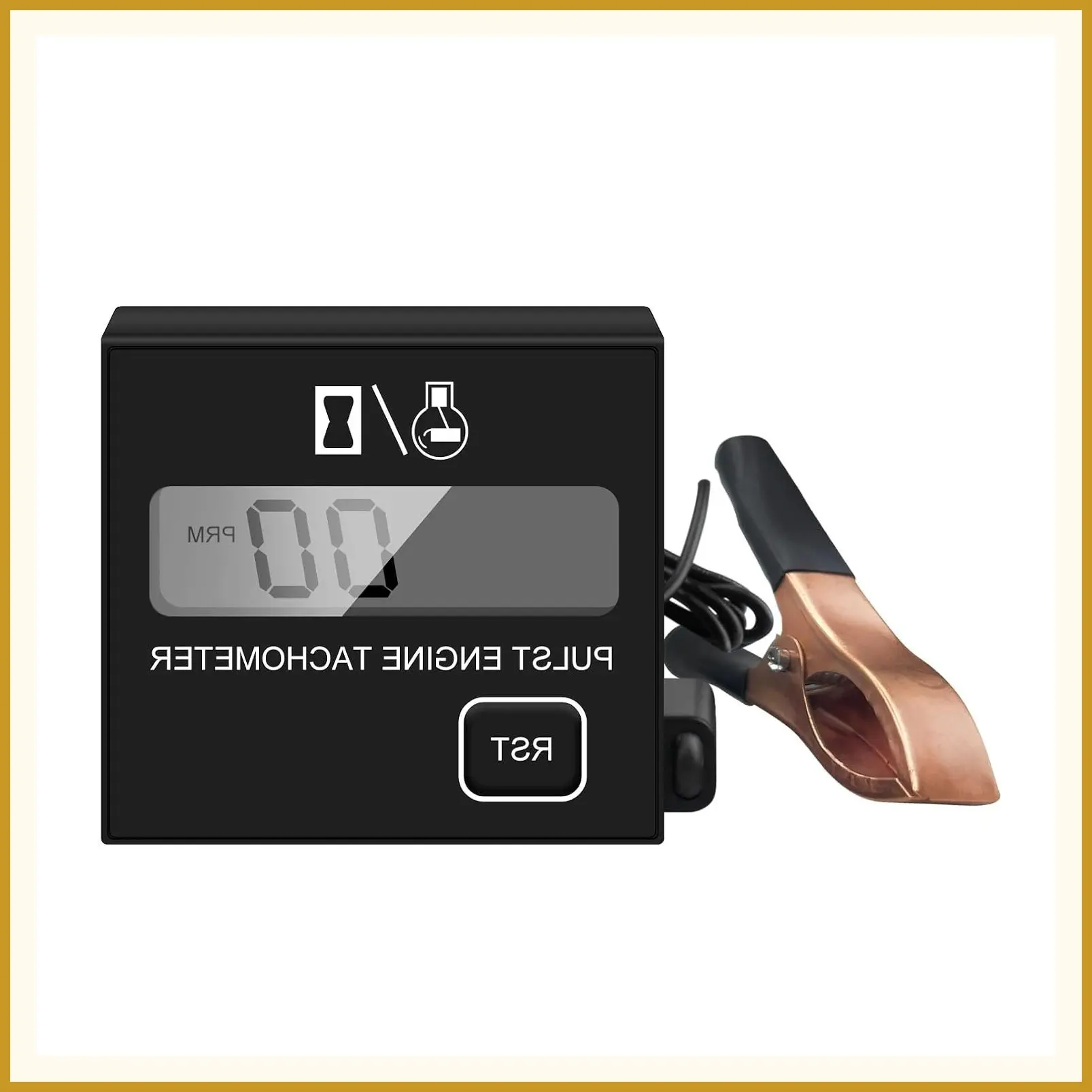 Small Engine Digital Inductive Tachometer Waterproof for Chainsaw Marine ATV Motorcycle UTV Engine