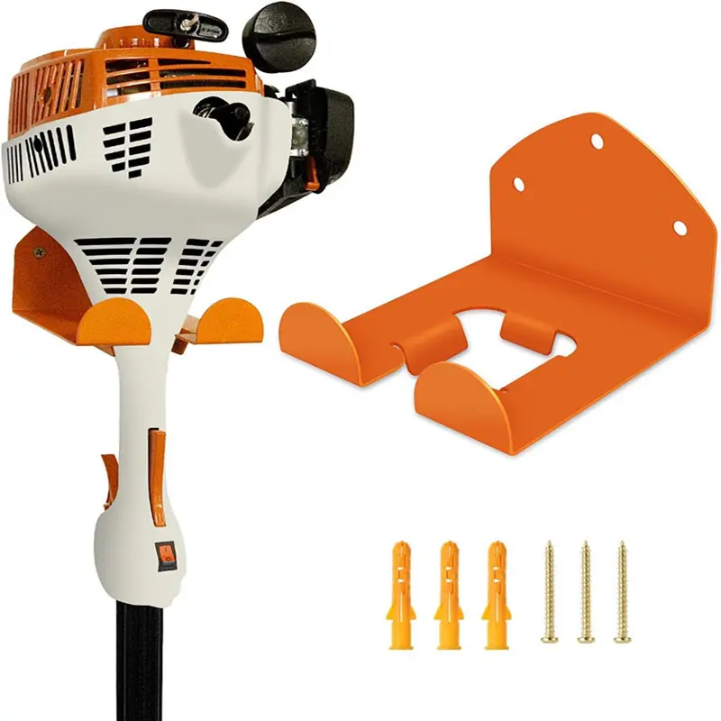 Heavy Duty Garage Tool Organizer for String Trimmer, Hedge Trimmer & Weed Wacker, Wall Mount Garden Equipment Rack, Easy Install Hanger, Yard Tool Organizer
