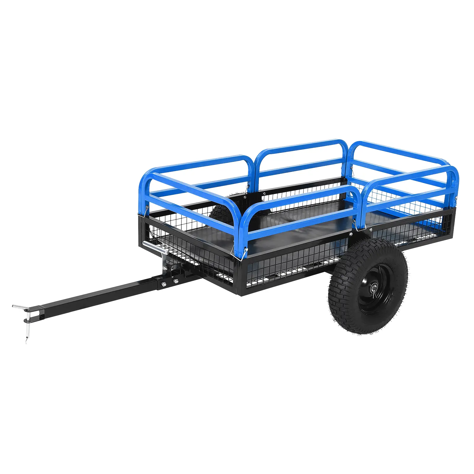 1500 Lbs Heavy Duty Dump Cart 15 Cu Ft Tow Behind Utility Trailer, Quick Release Dump with Removable Sides, All-Terrain Pneumatic Tires for ATV UTV Lawn Mower
