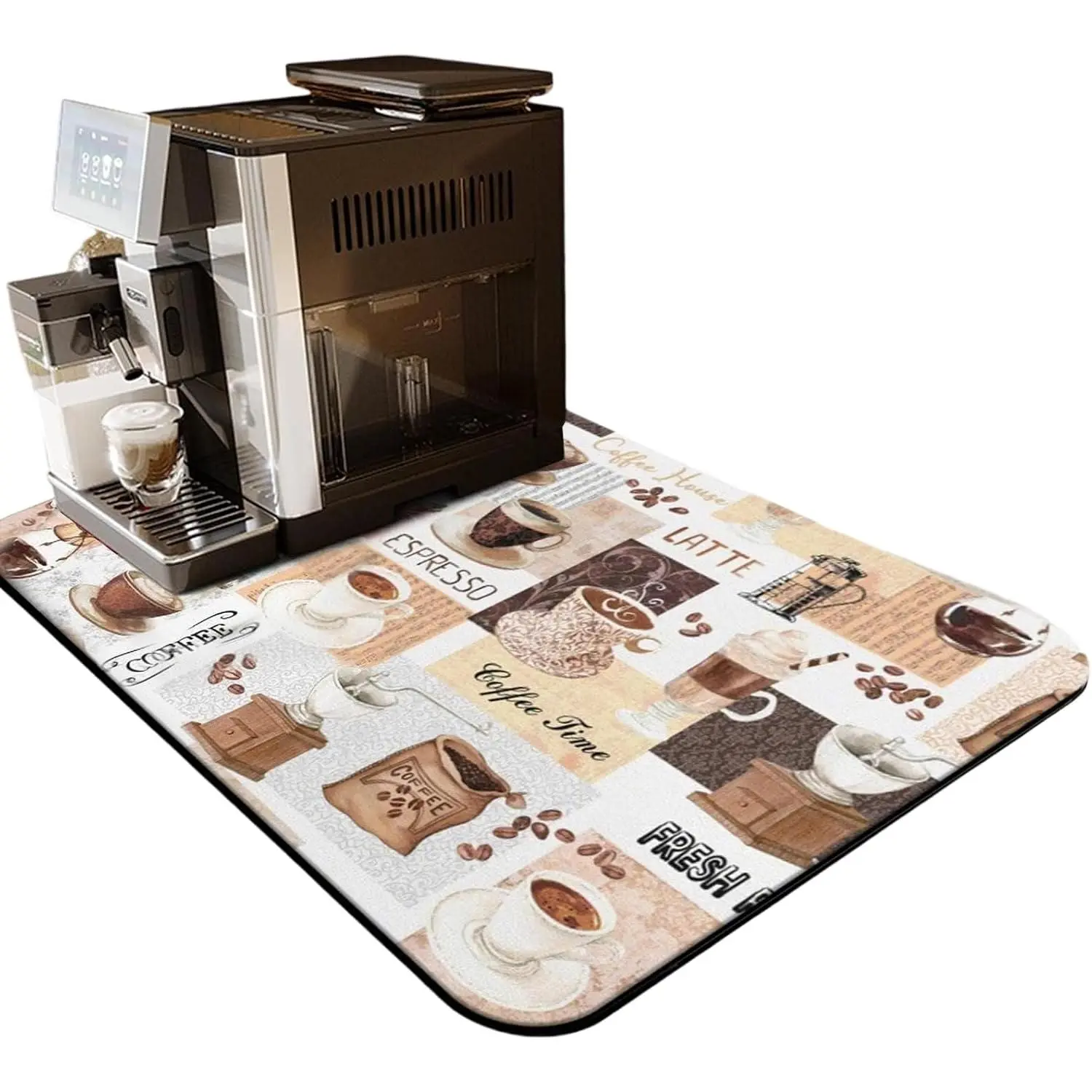 Coffee Mat Bar,Coffee Matt for Counter Mat Bar Mats for Countertop Accessories, Mats for Kitchen Counter (19''x12'')