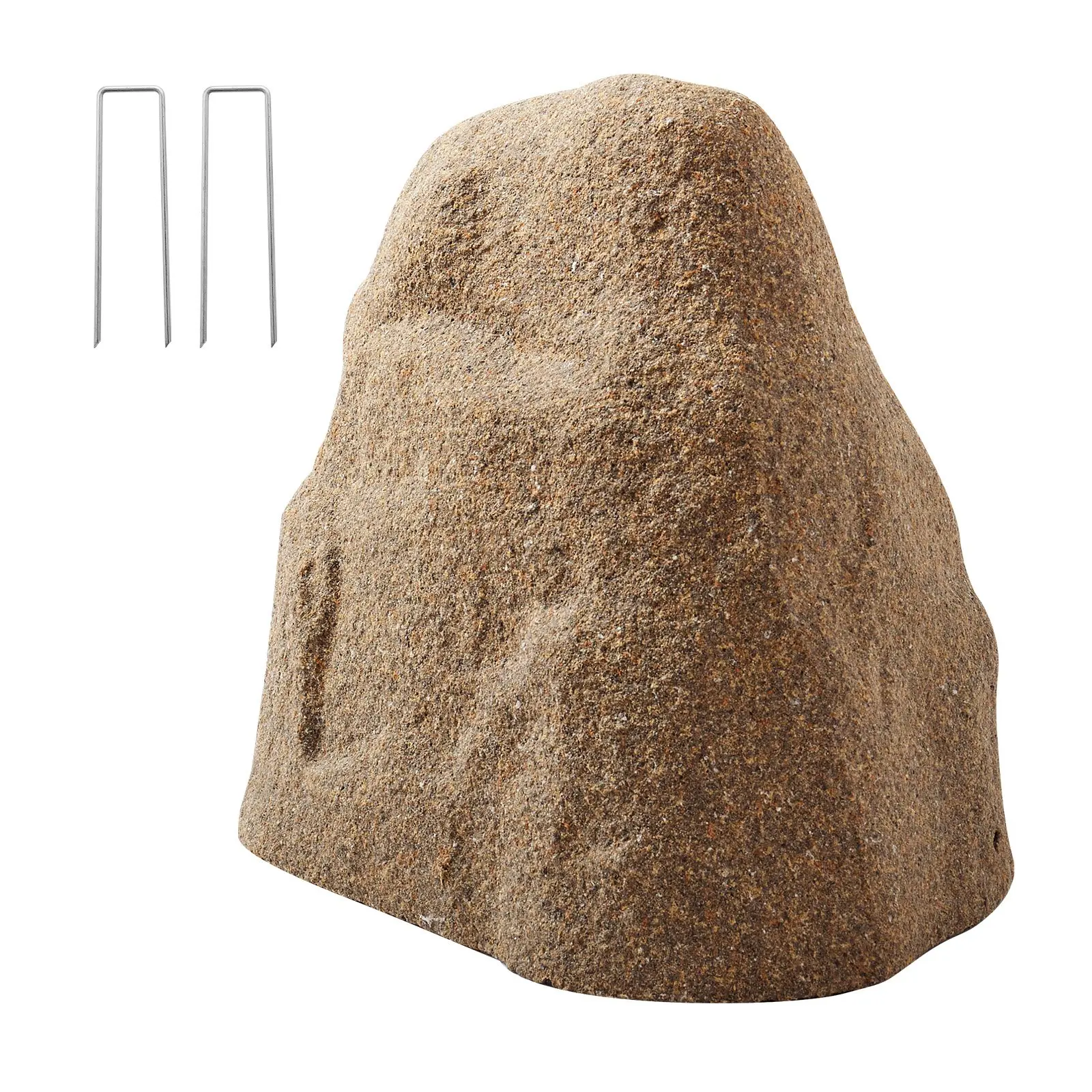 VEVOR Small Sandy Brown Artificial Rock Well Pump Cover, Outdoor Lightweight Weather-Resistant Faux Boulder with Realistic Texture for Landscaping Garden Outdoor Decor