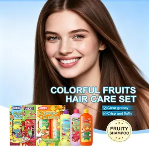 UUKKG  Fruit Infused Shampoo Conditioner Duo 300ml | Pineapple & Avocado, Fig & Strawberry, Orange & Lemon Fragrance | Moisturizing, Softening, Brightening & Shiny | Sulfate Free Hair Care Formula