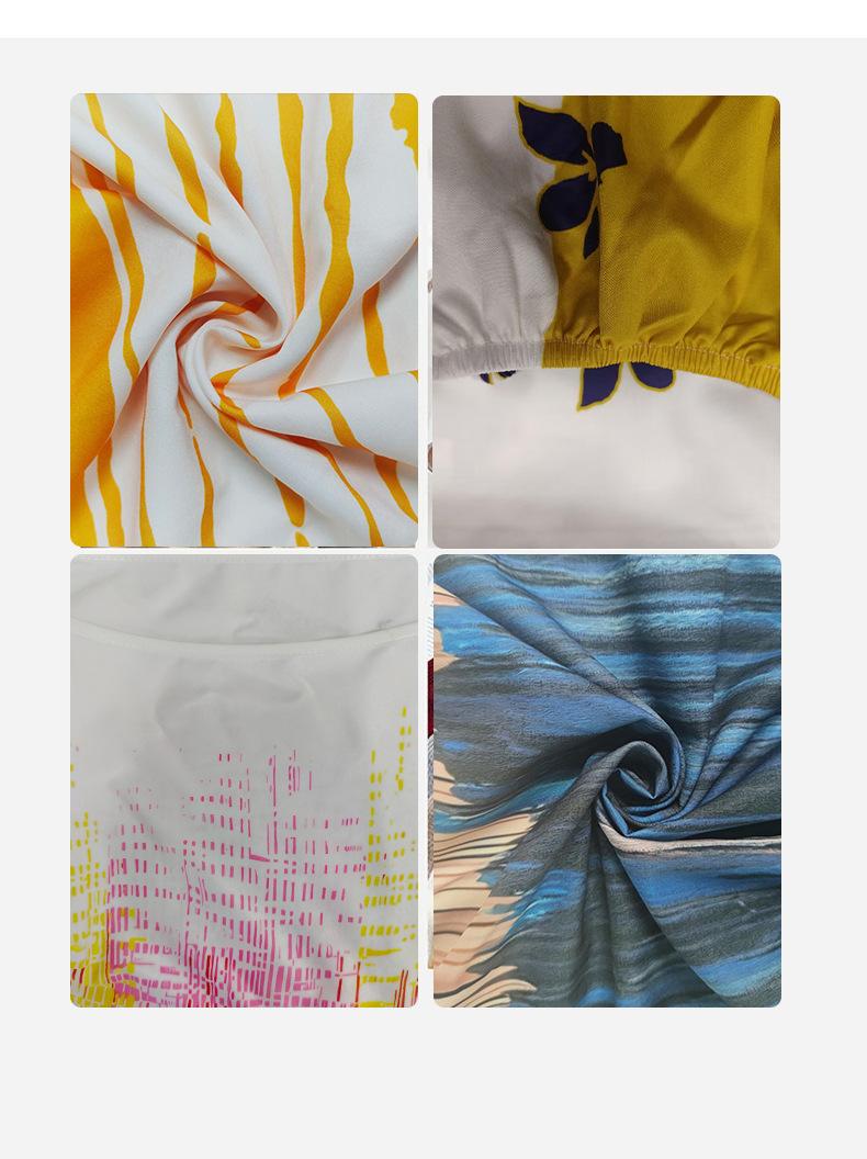 2026 Spring New Women's Clothing Set Printed Batwing Sleeve Waist-Cinching Wide-Leg Pants Set