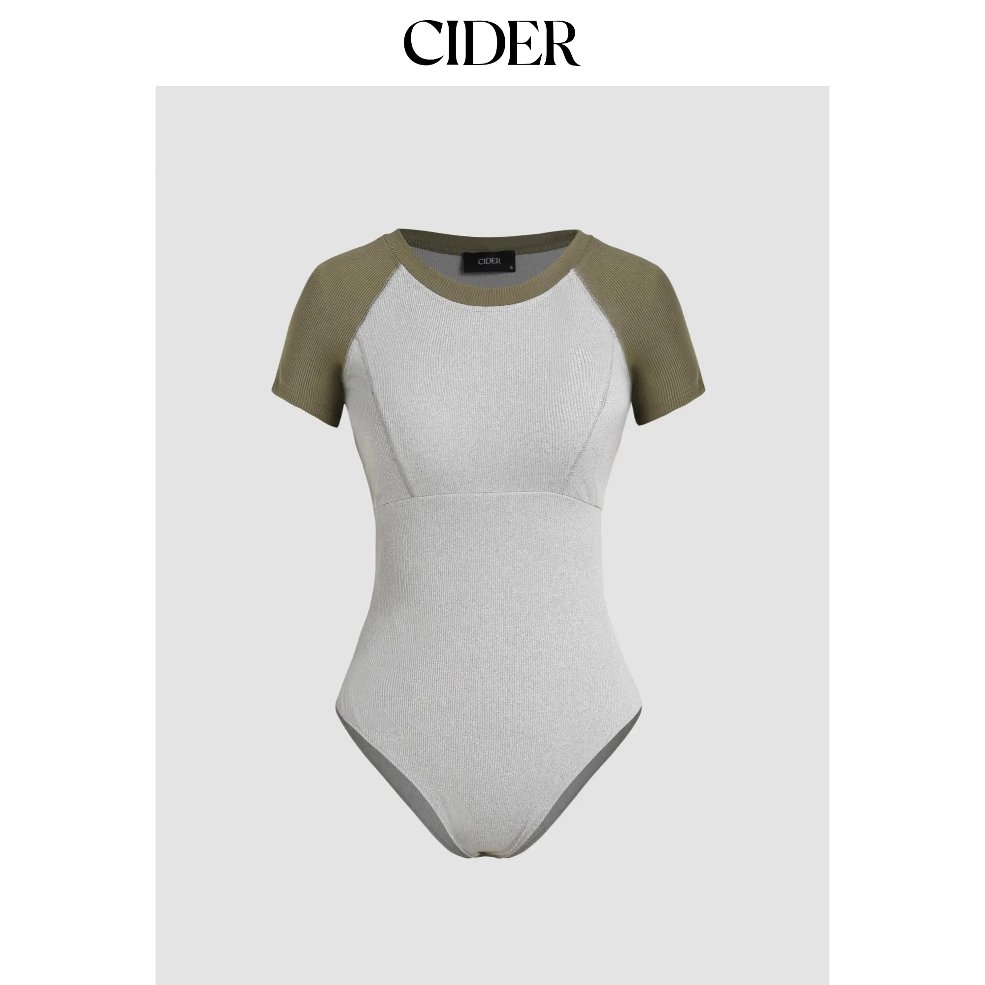 Women's Round Neckline Raglan Sleeve Bodysuit - 3 Colors, Size Range 0-10