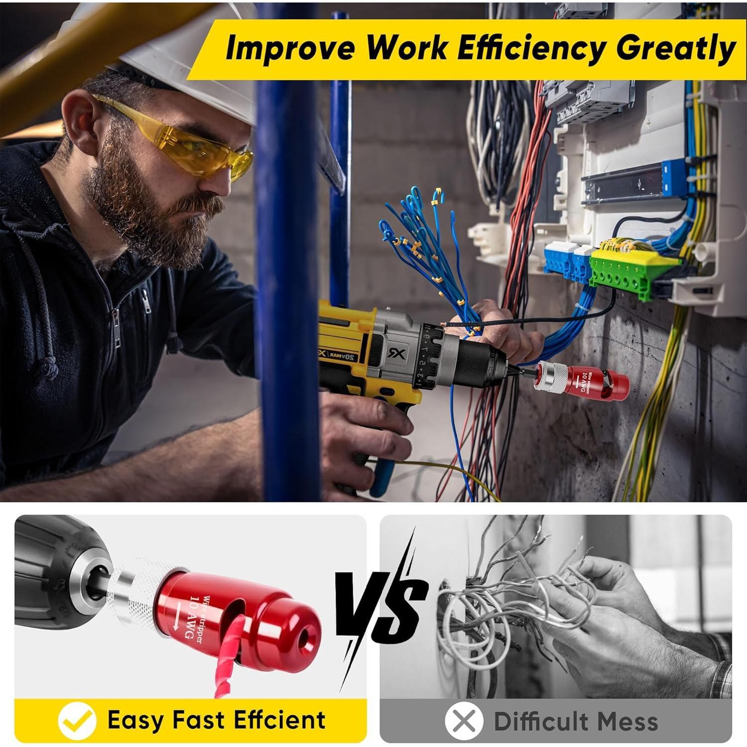 Regulations Wire Stripping for Drill, Wire Stripping Tool & Wire Twisting Connector Set, Wire Twister Tool for Drill, 8 in 1 Drill Wire Stripping Professional Electrician Tools Set(8pcs) Regulations Wire Stripping for Drill, Wire Stripping Tool & Wire Twisting Connector Set, Wire Twister Tool for Drill, 8 in 1 Drill Wire Stripping Professional Electrician Tools Set(8pcs)