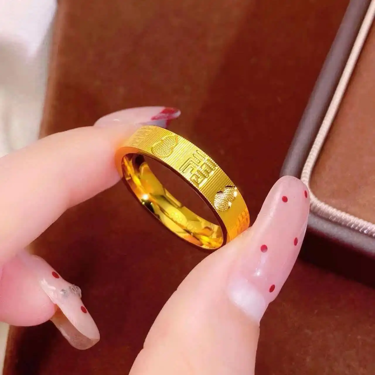 Durable & Sturdy Chinese Fu Gourd Ring For Men & Women 24K Gold AU999, maintains shape for years
