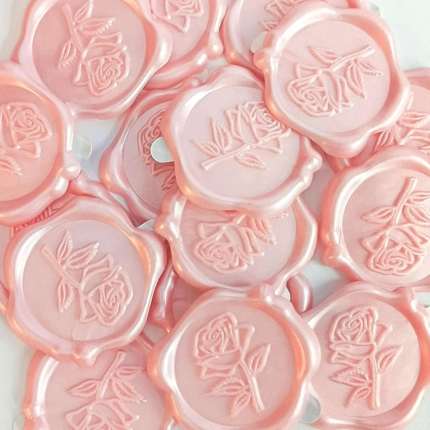 25 count  Rose Wax Seal Stickers,  Wax Seal for Wedding Invitation, Easy to Use and  Adhesion Rose Envelope Stickers, Wedding Invitation Accessories
