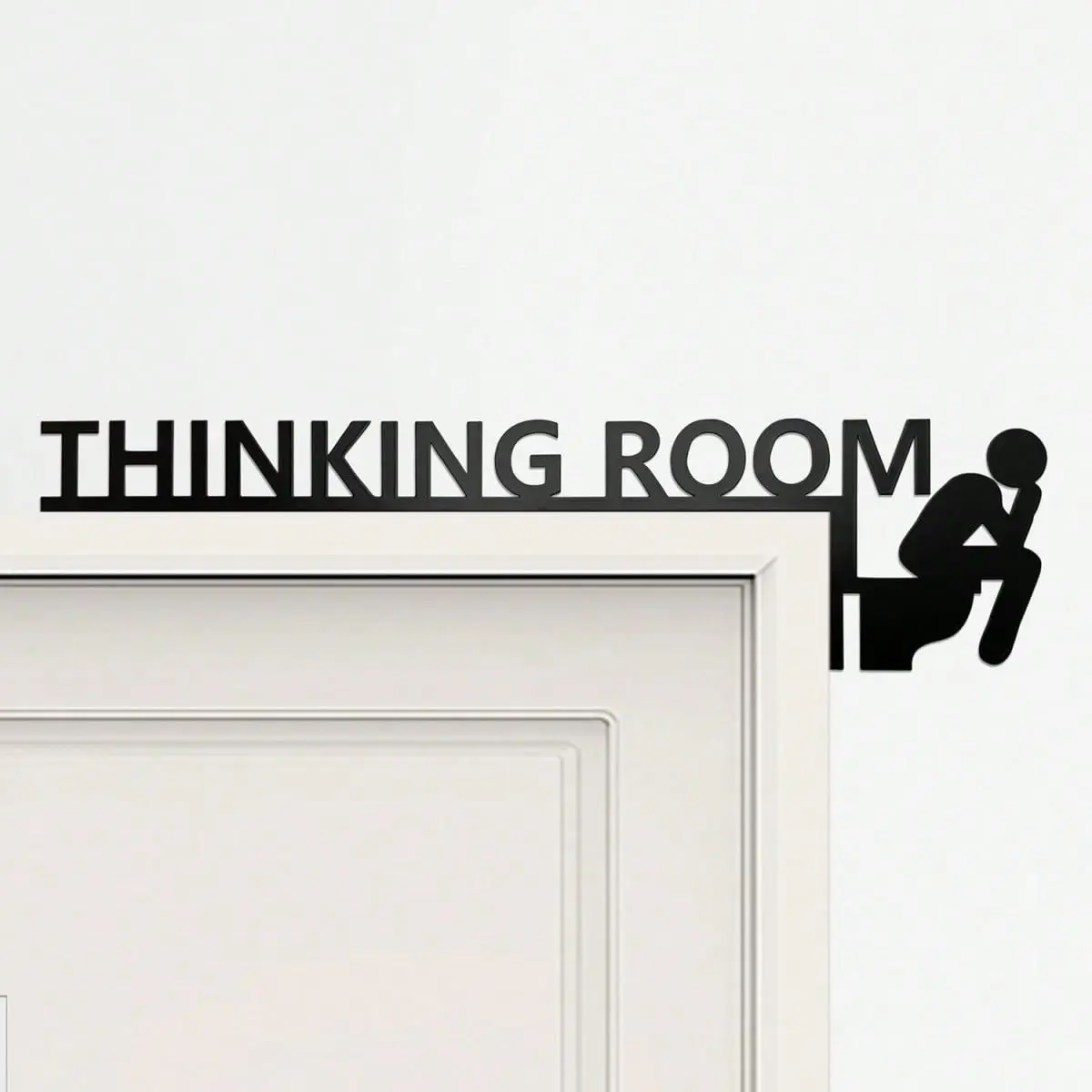Thinking Room Acrylic Fun Bathroom Decor Sign, Acrylic Plaque Decor, bathroom decorations, Bathroom Signs, Unique Bathroom Door Corner Decor, Ideal for Home & Office Decoration, home decor products