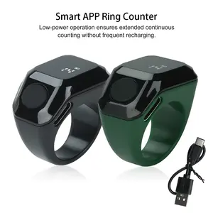 Smart APP Ring Counter Portable Digital Display Counter Bluetooth Counting Ring Time Vibration Reminder Wearable Tally Counters