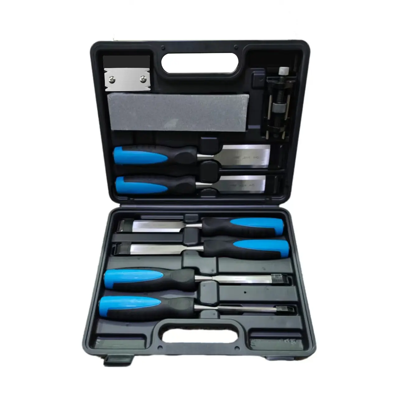8-Piece Woodworking Chisel Set with Sharpening Stone, Multiple Sizes 1/4"-1-1/2", High Precision Chrome Vanadium Steel, Non-Slip Handle