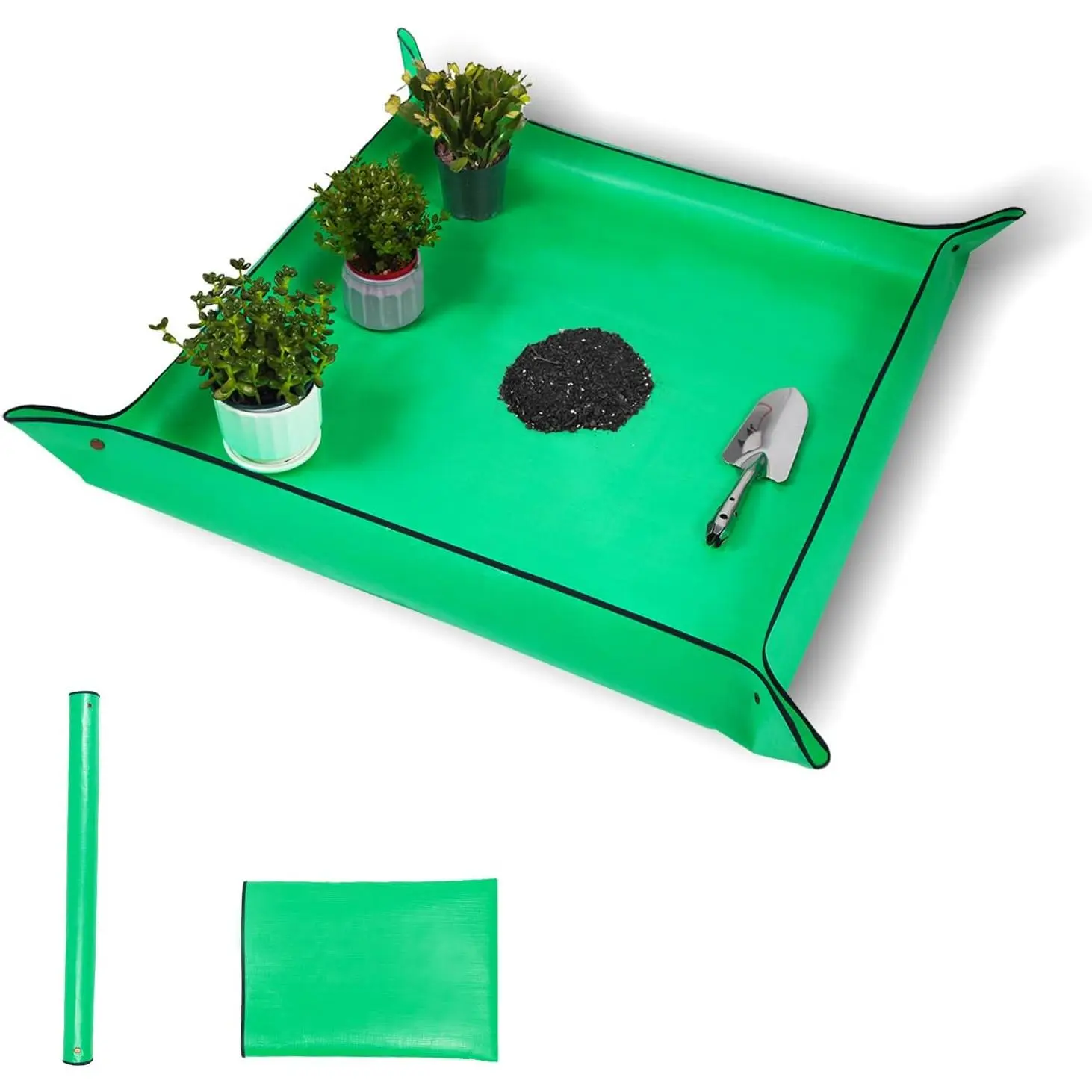 26.8" x 26.8"  Repotting Mat  Transplanting Mat Indoor Succulent Potting Mat Portable Gardening Watering mat Square and Foldable Garden mat