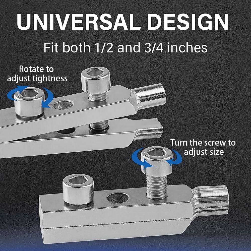 Broken Pipe Extractor Tool for Damaged Bolt and Faucet Removal, Pipe Screw Remover and Easy Out Valve Extractor Set for Stripped and Threaded Broken Pipe Repair, with Storage Case and Hex Wrench