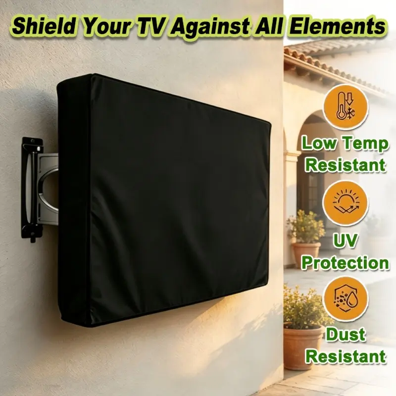 Weatherproof Outdoor TV Cover, UV Protection, Low Temperature Resistance, Dust Resistant, TV Protector, Durable Design