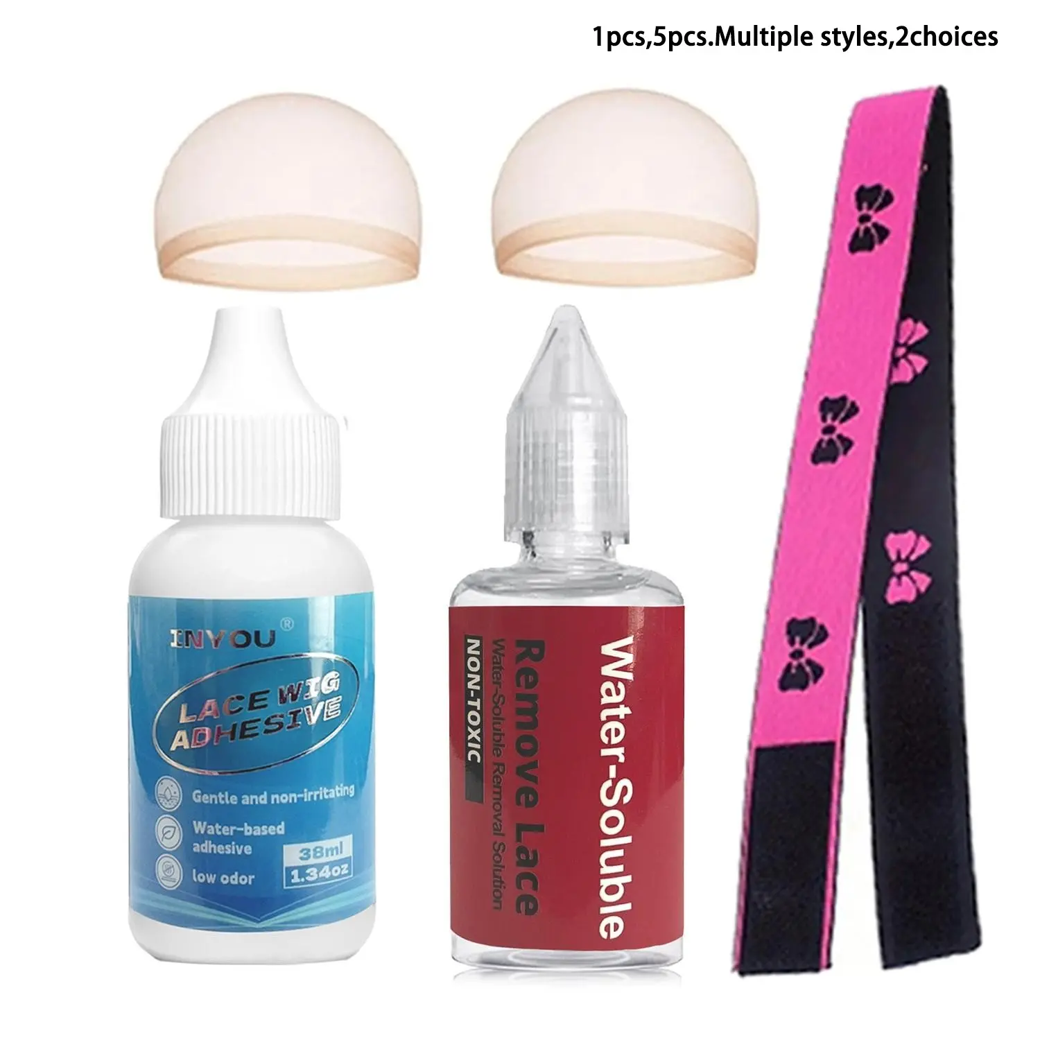 Wig Glue for Front Lace Wig Waterproof Super Hold Hair Glue for Weave, Invisible Hair Bonding Glue, Hair Replacement Adhesive, Lace Wig Glue Remover,Lace Melting Band，Elastic Bands for Wigs，HD Wig Cap For Wom, Wig Installation Kit, Wig Maintenance Kit
