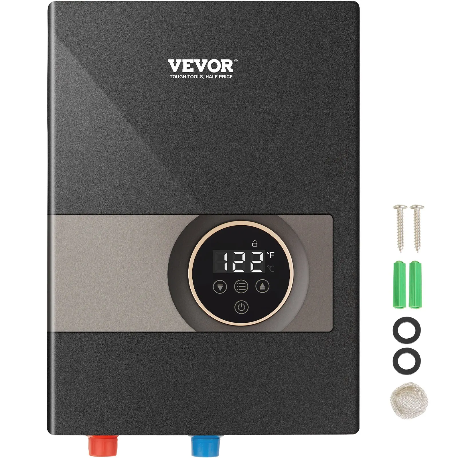 Instant Water Heater, 8kw On Demand Electric Tankless Water Boiler, Digital Temperature Display Easy Installation 24-Hour Water Supply, For Kitchen Bathroom Shower Mall Salon ETL Listed