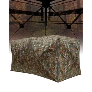 270° See Through Hunting Blind for 2~3 Hunters, Silent Magnetic Door Pop Up Hide with Carry Bag for Outdoor Deer and Turkey Spotting