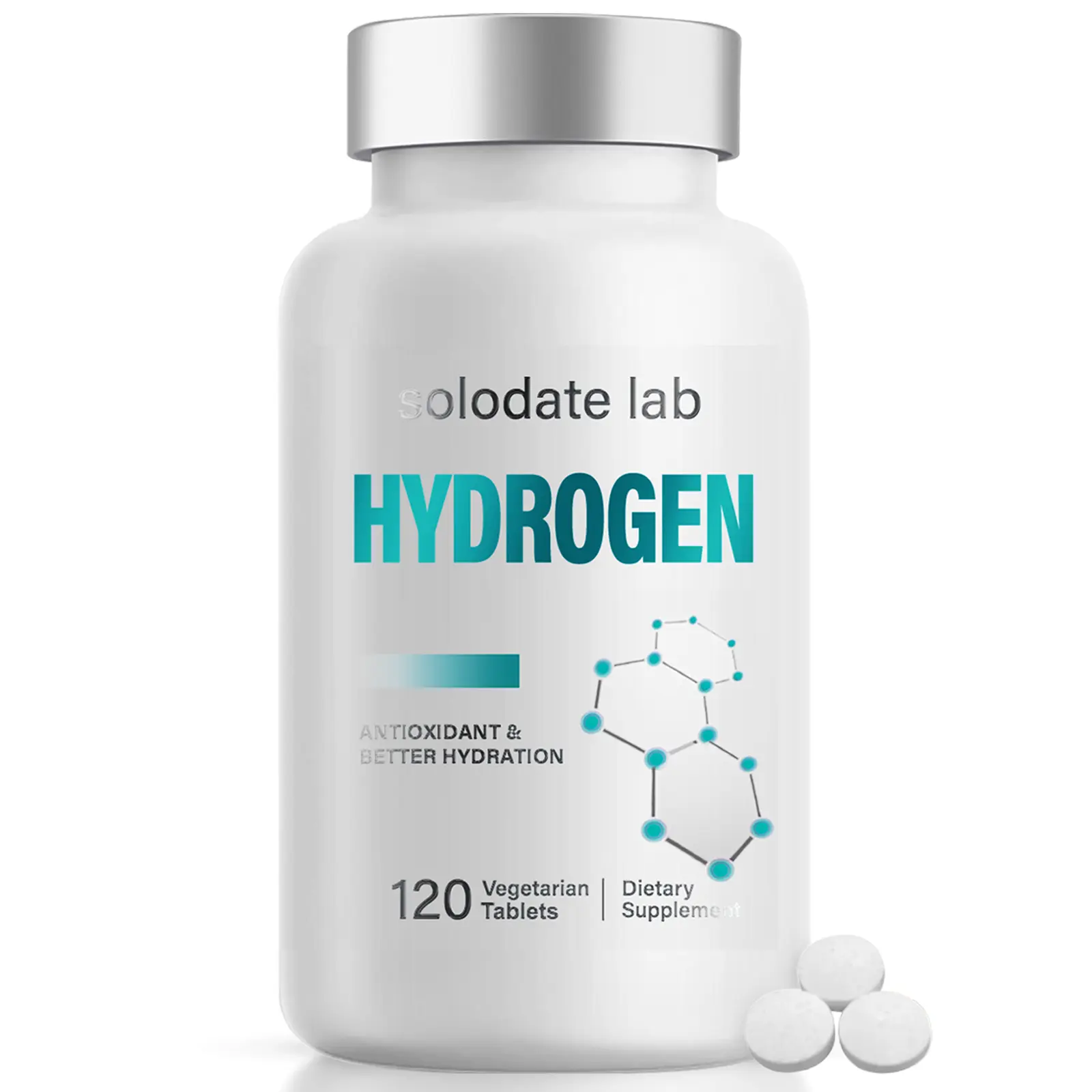 Molecular Hydrogen Water Tablets - 120PCS Gluten-Free Vegan Sugar-Free Natural Ingredients Supplement, Brain Nutrition Support, Energy Boost, Fitness & Hydration Aid, Hydrogen Tabs