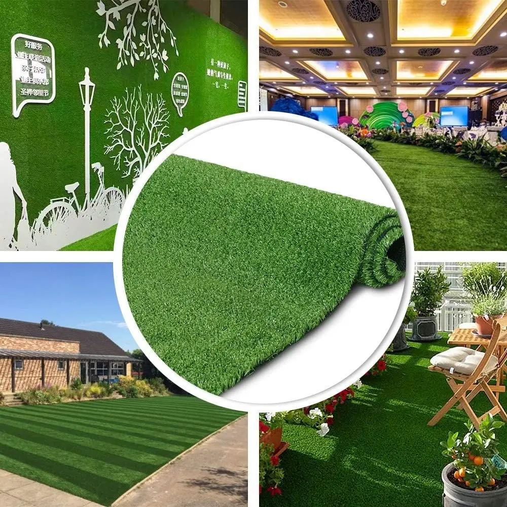 Synthetic Artificial Grass Turf 3FTX10FT Faux Fake Grass Mat Rug Carpet with Drainage Holes for Indoor Outdoor Dog, Party Wedding Christmas Balcony Garden