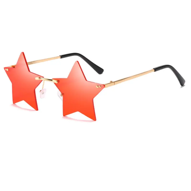 Star Design Rimless Men's Sunglasses - Lightweight, Comfortable, Tinted Lens Eyewear, All-Seasons Sports & Outdoor Fashion Accessory for Daily Wear,back to school,back to school haul