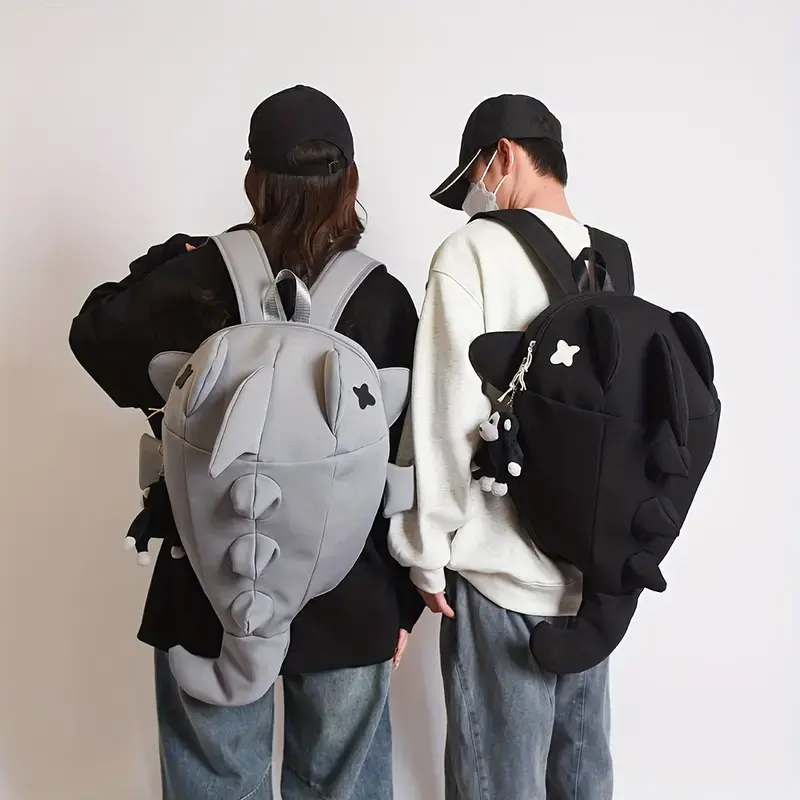 Shark Backpack for Men & Women, Funny Cute Animal Design Backpack, Trendy Casual Daypack for Students, Teens & Travel, Korean Style School Bag, Creative Gift for Teen Boys & Girls