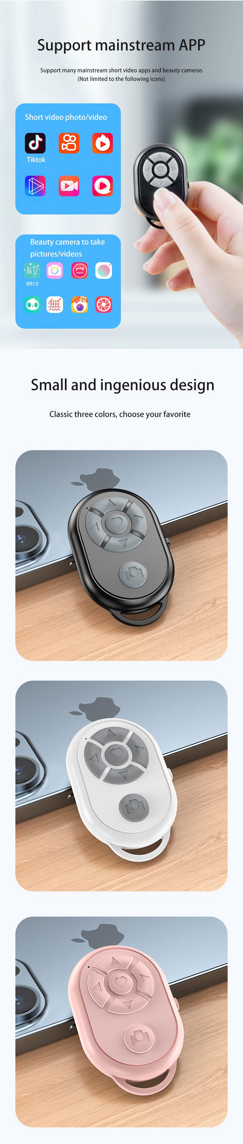 Bluetooth Remote  Universal Remote Control Selfie Stick Bluetooth Camera Controller