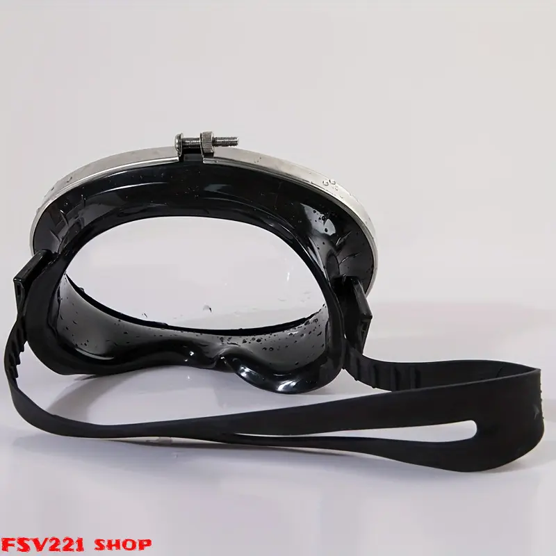 Retro Round Single Lens Diving Masks, Leak-Proof Tempered Glass Snorkeling Gear with Anti-Fog Coating for Underwater Exploration, Adjustable Wide Head Strap, Uv Protection campingessentials, Vintage