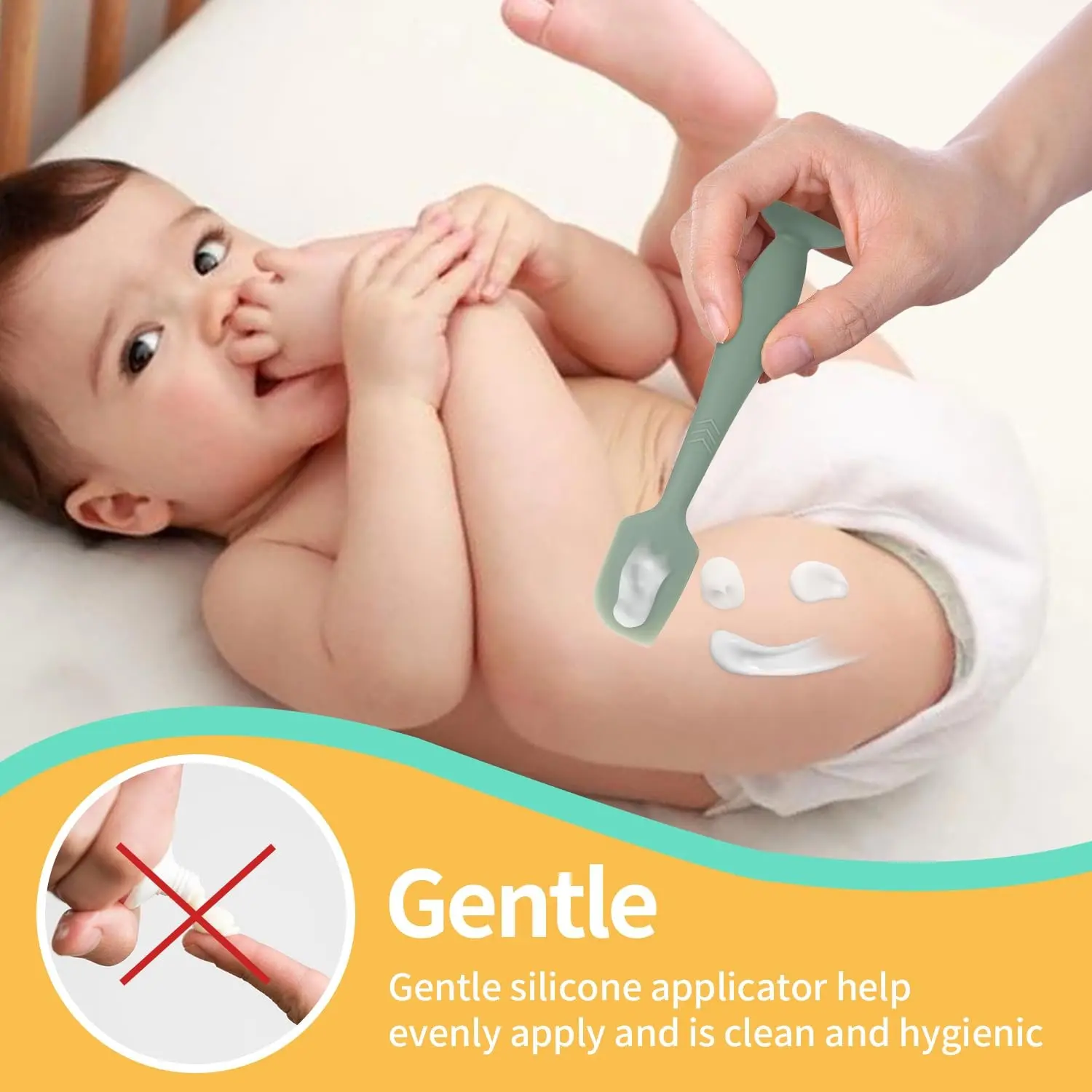 4Pack Silicone Baby Diaper Cream Spatula, Butt Paste Applicator for Newborn Babies(Gift)