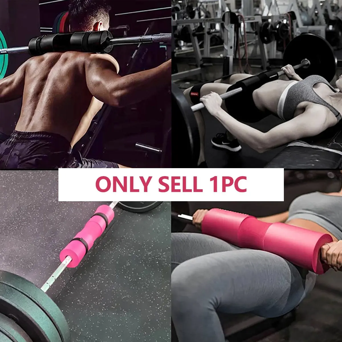 Unisex Barbell Sleeve with Sponge Padding, Thick Fitness Equipment Protector, Deep Squat Neck Support, Shoulder Protection Included, Muscle Training Equipment, Exercise Equipment, Workout Equipment, Gym Accessories