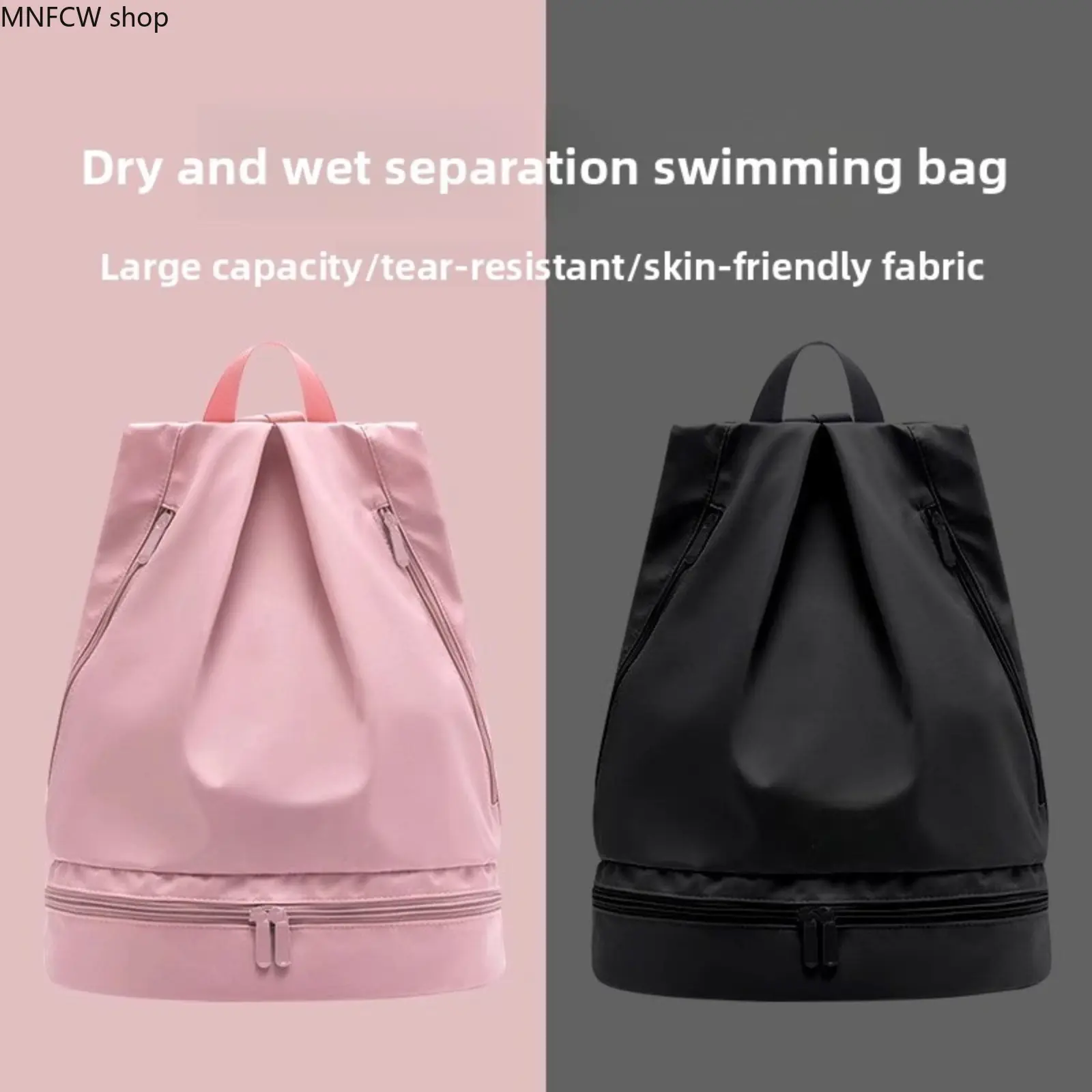 Unisex Waterproof Swimming Bag - Dry-Wet Separation Compartment, Large Capacity, Lightweight Pack with Comfortable Straps, Ideal for Water Sports, Gym & Active Lifestyles, Dry-Wet Split, Wet Hold Swimming Equipment Bags