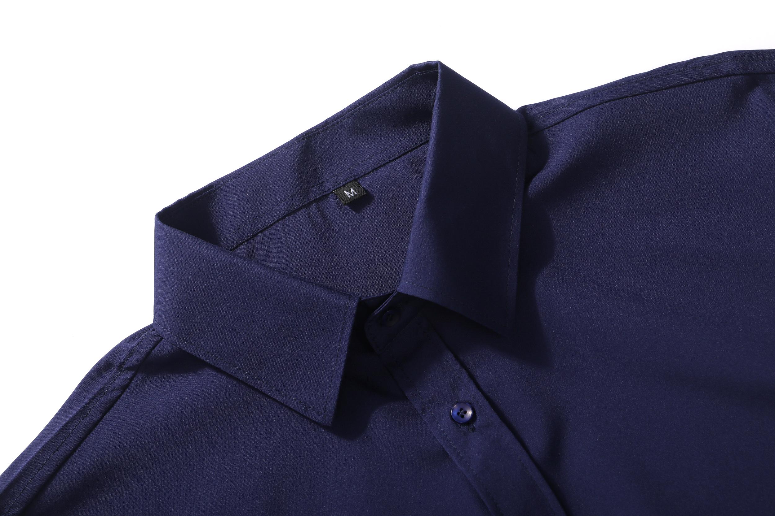 Dress Shirts 16-Way Stretch Slim Fit Long Sleeve Button Down Business Casual Shirts Wrinkle Free Traveler Shirts Top Menswear