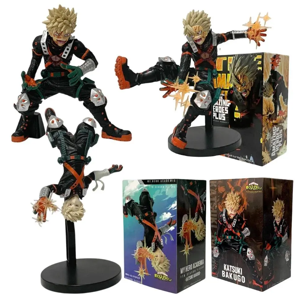 Boku no Hero Academia Anime Figure Bakugou Katsuki Action Figure Midoriya Izuku Figurine PVC Car Decoration Collection Model Toy