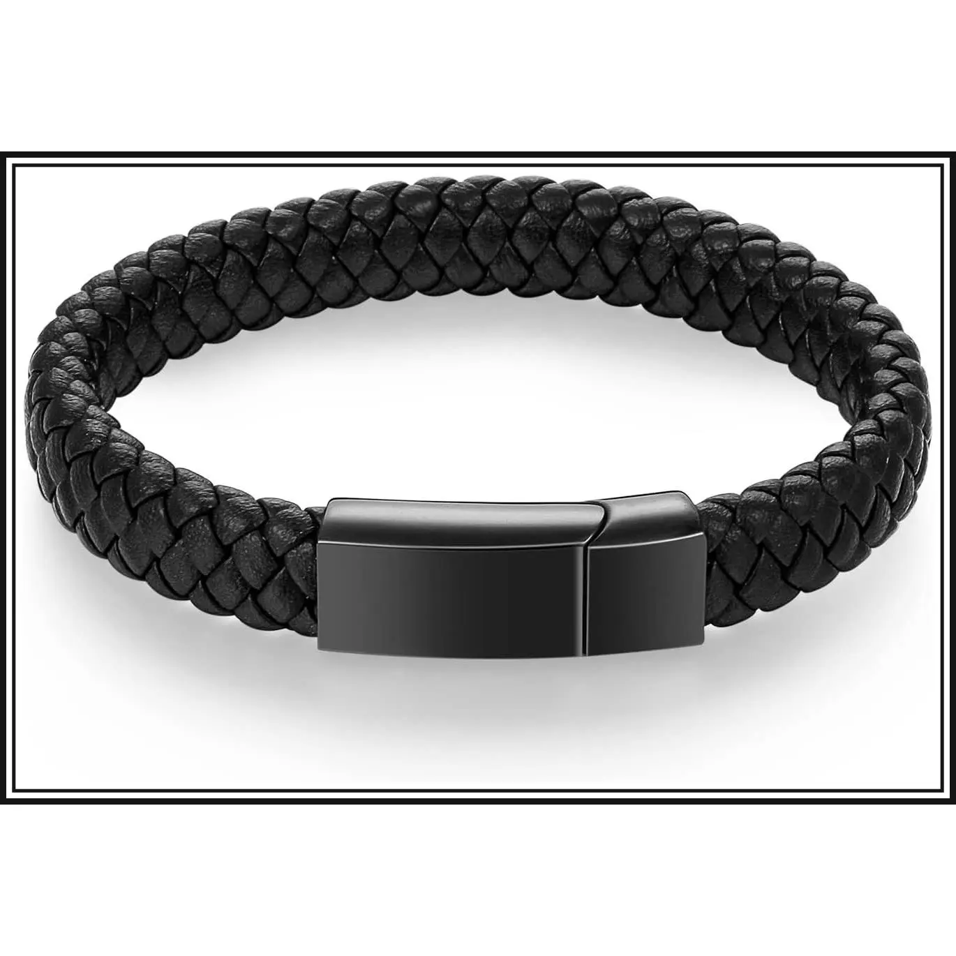 Leather Cremation Bracelet for Ashes - Memorial Urn Bangle Keepsake Jewelry for Women Men