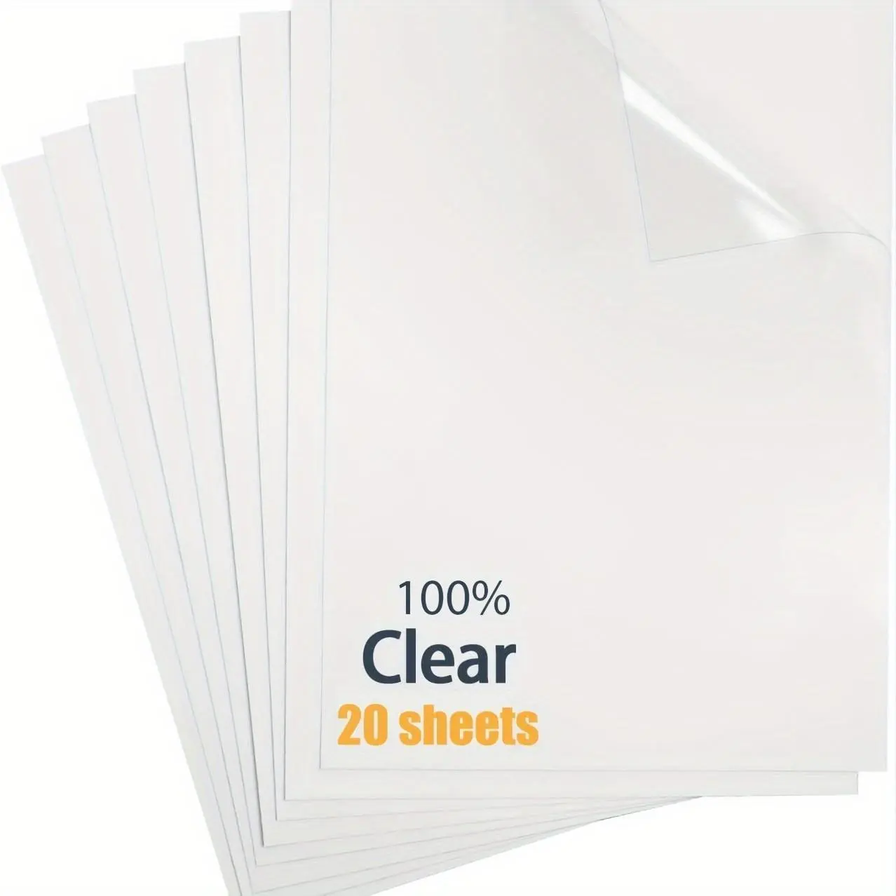 Transparent sticker paper for inkjet printers - glossy 8.3 * 11.7 inches - printable polyester sticker paper for Cricut - printable sticker paper - transparent - sticky - transparent paper