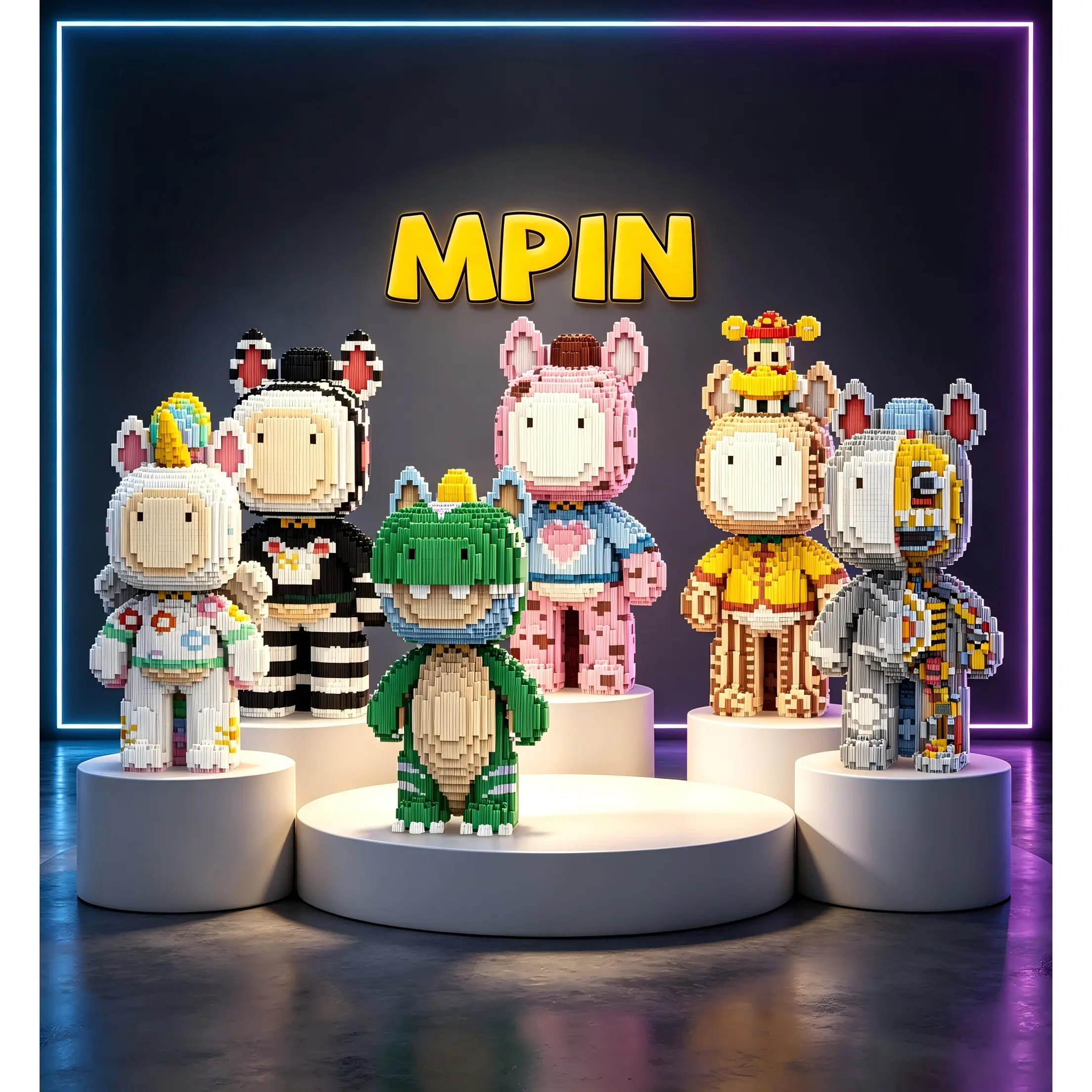 MPIN Bear DIY Building Model Sets - Kids' Plastic Block Kits, Gift Ideas for Kids, Ages 7+, Classic & Novelty Building Toys (Toys & Hobbies)