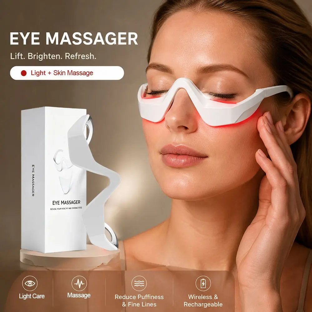 Wireless LED Eyes Massager, Under Eye Light Device, Portable Eyes Care Machine, Beauty Instrument, Eyes Beauty Devices, Eyes Care Massager