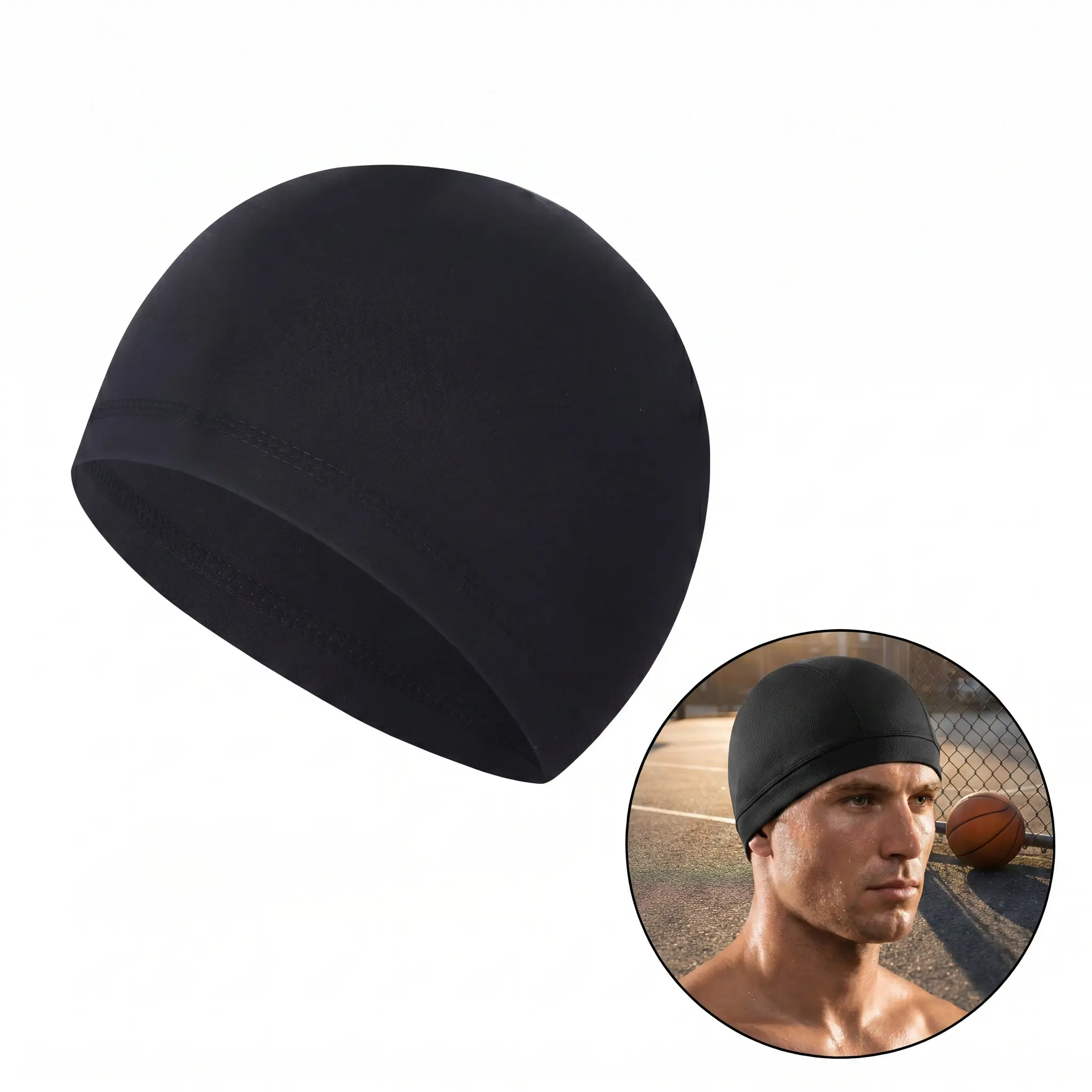 9-Piece Lined Skull Caps, Moisture Wicking Outdoor Headwear, Moto & Sporty Head & Face Covers, Motorcycle Riding Helmet Liner Cooling Sweat Wicking Head Cover for Men Summer Sunscreen Hat-YY0, Lined Skull Cap, Moisture Wicking Headwear, Moto Style Head &