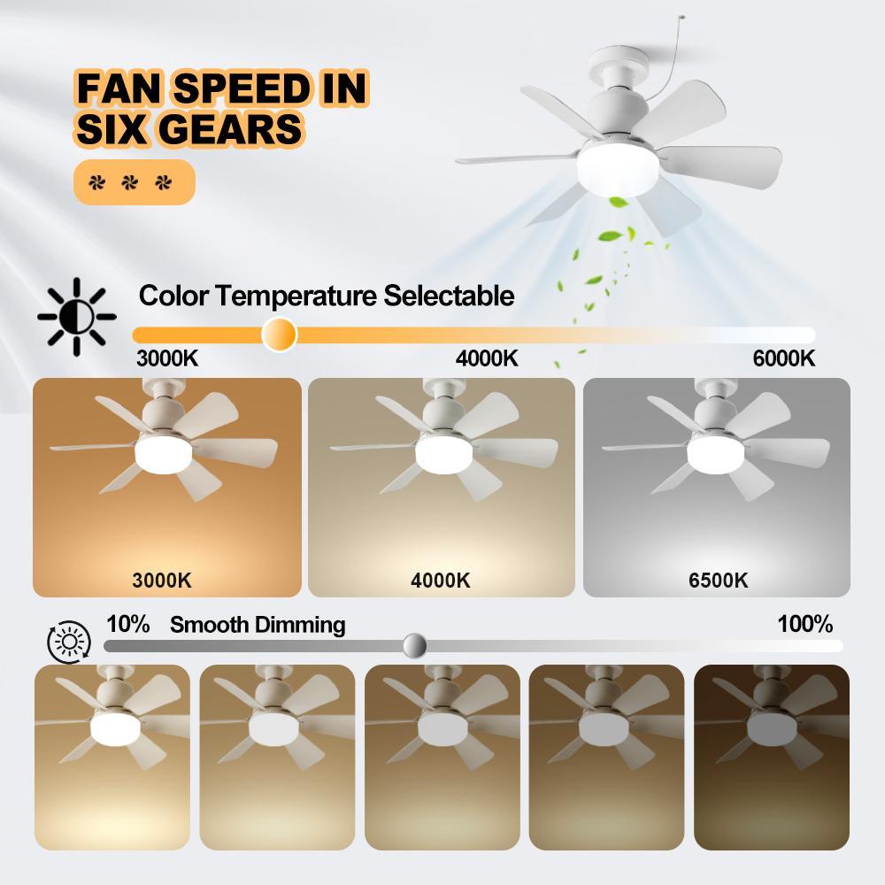 30w Ceiling Fan Light with Remote Control, Pure Copper Dc Motor, Quiet Operation, Reversible Direction, Adjustable Lighting, Suitable for Bedroom/garage, Home Decor Lighting
