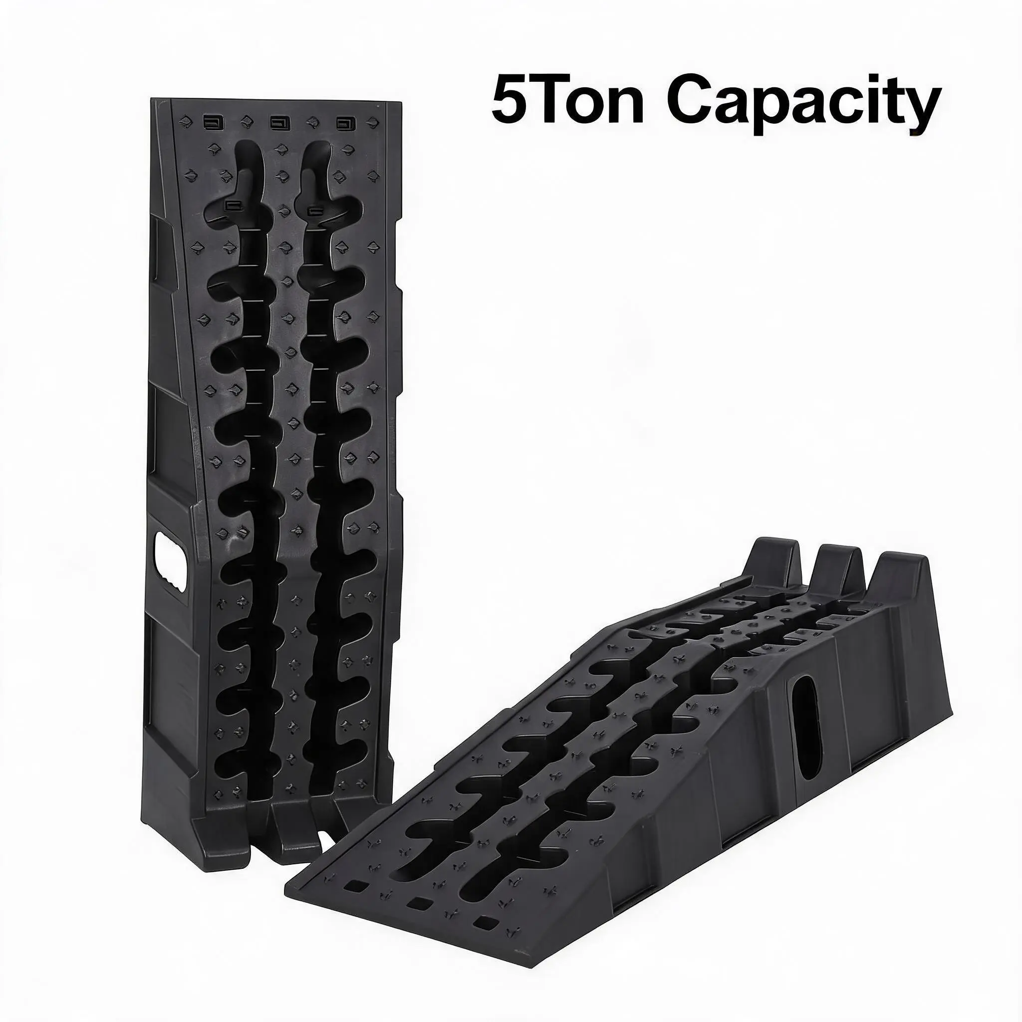 Garvee Plastic Heavy-Duty Car Service Ramps, 12,000 lb (5 Ton) Capacity, 2-Pack – Non-Slip Drive-On Design, Weather Resistant, Portable for Garage Oil Changes