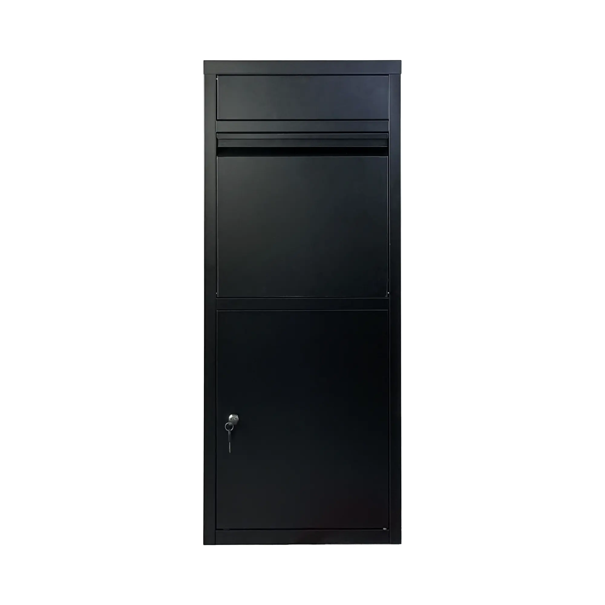ARCH Large Package Delivery Box for Outside, Cold-Rolled Steel Mailbox with Lock, Anti-Theft Parcel Drop Box for Porch, House, Curbside, Weatherproof, Black, 40.3x16.3x15.1 Inch, Black Color Options, Steel Material, Product Dimensions: 16.30 W x