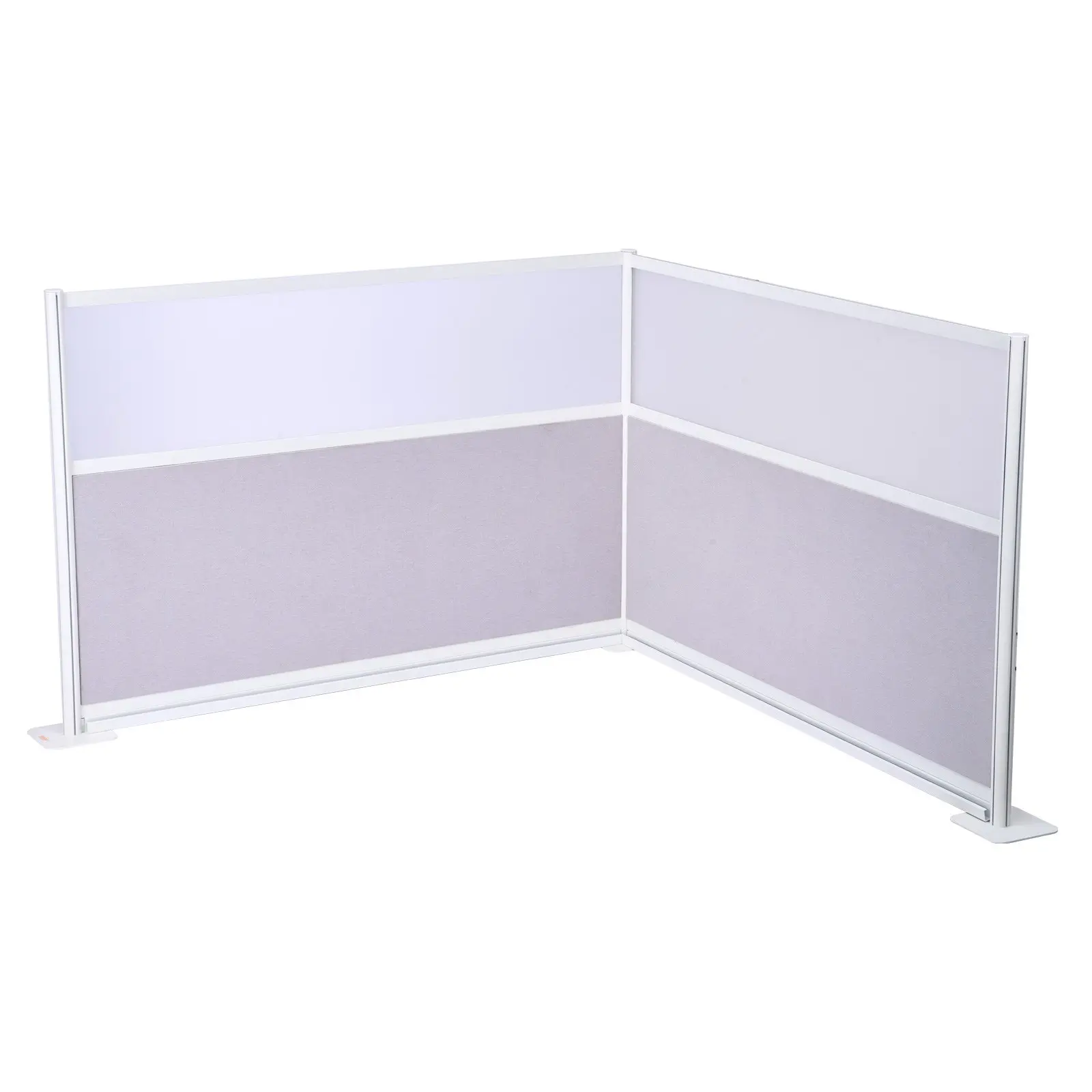 【DealsForYouDays】VEVOR Office Divider Privacy Partitions, 2-Pack, 72" x 48" Room Divider Walls, PET Workstation Cubicle Partition with Frosted Acrylic Windows, Freestanding Privacy Panels for Office Library School