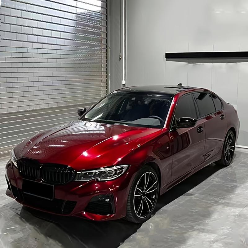 Premium PET High Glossy Liquid Metallic Dragon Blood Red Vinyl Wrap Film Car Wrapping Motorcycle DIY Sticker Decal Air Release Self Adhesive Car Stickers Car Decals
